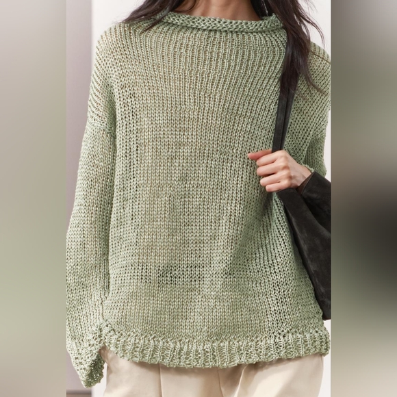 ZARA BOAT NECK KNIT SWEATER - Picture 2 of 8